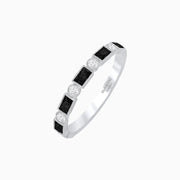 Vintage Inspired Gemstone and Diamond Brilliance Eternity Band - Shahin Jewelry